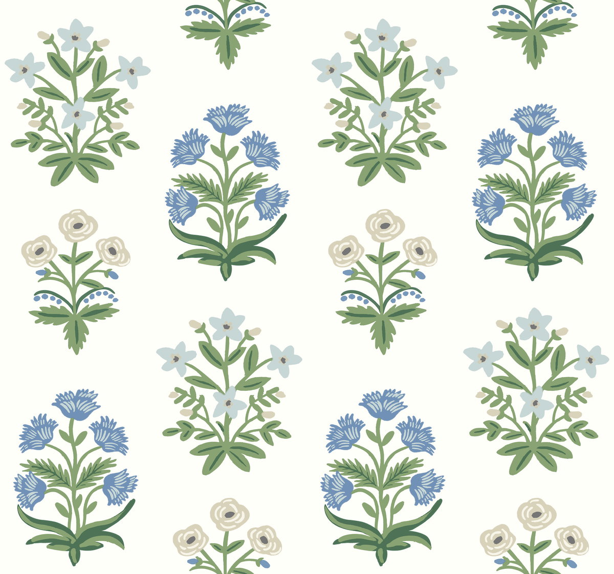 Mughal Rose White & Purple Wallpaper, by York Wall, 27' length x 2'3" width x 0.02" depth