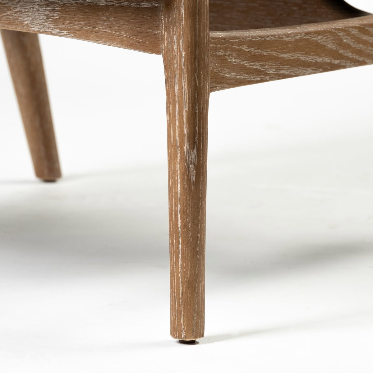 Ajax II Cream Fabric with Brown Wooden Frame Accent Chair, by Mercana, 27" length x 28" width x 30.5" height View 14