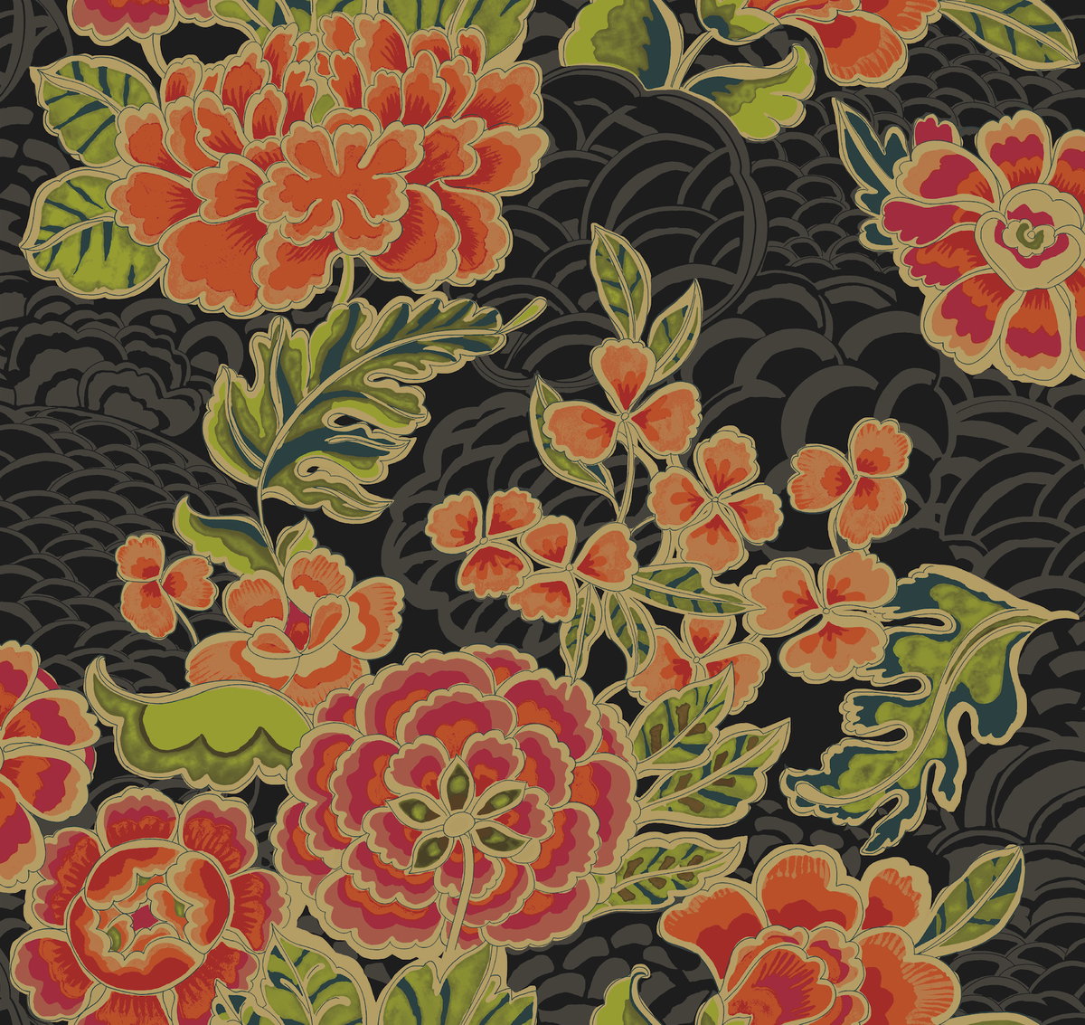 Zen Garden Pink Peel & Stick Wallpaper, by York Wall, 18'10.8" length x 1'6" width x 0.02" depth