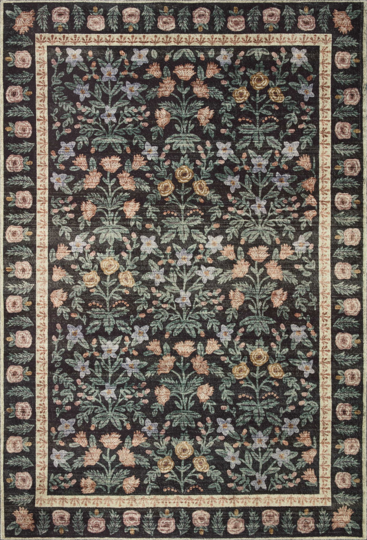 Rifle Paper Co. x Loloi Eden Rug, 1'6" length x 1'6" width View 1