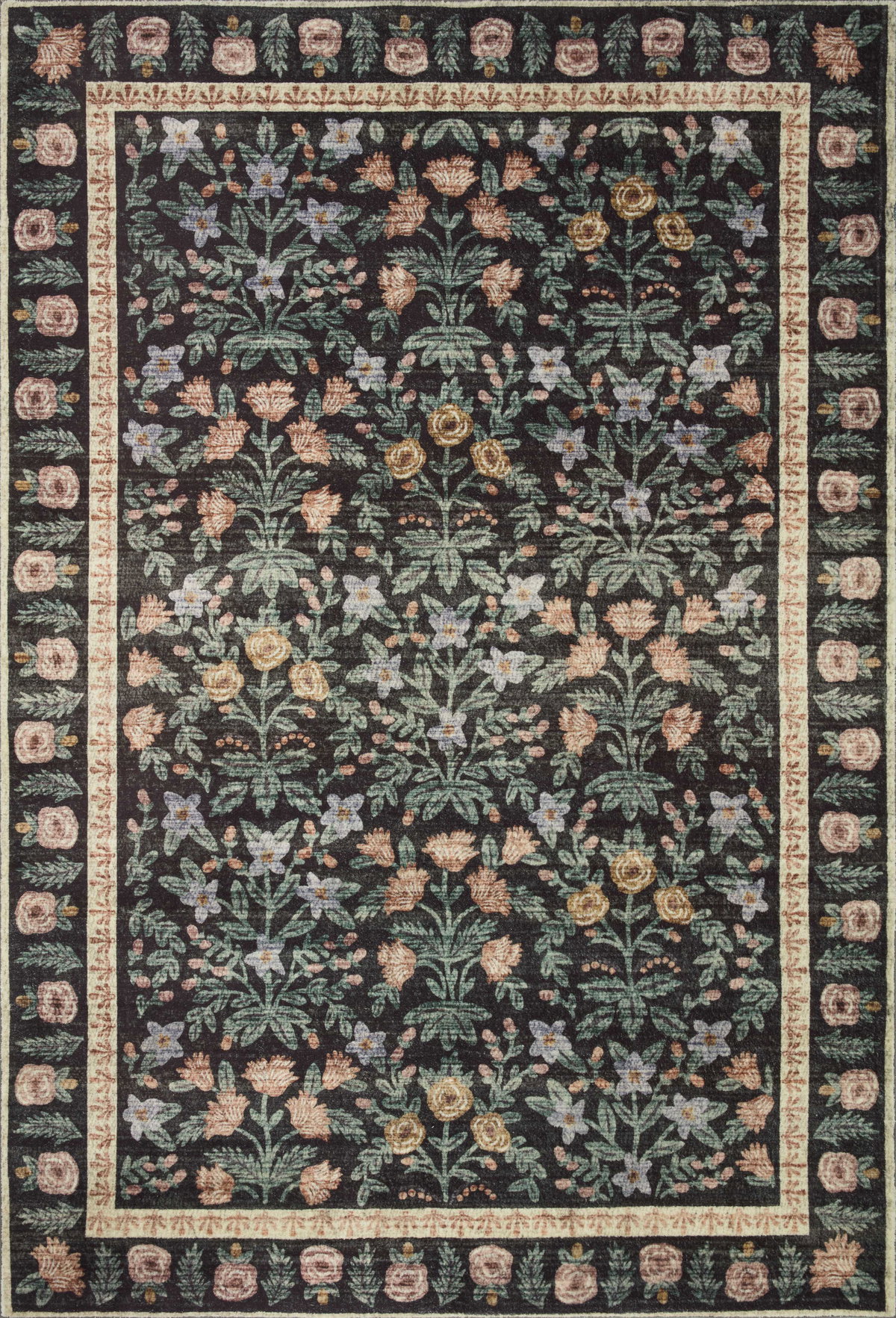 Rifle Paper Co. x Loloi Eden Rug, 1'6" length x 1'6" width View 1