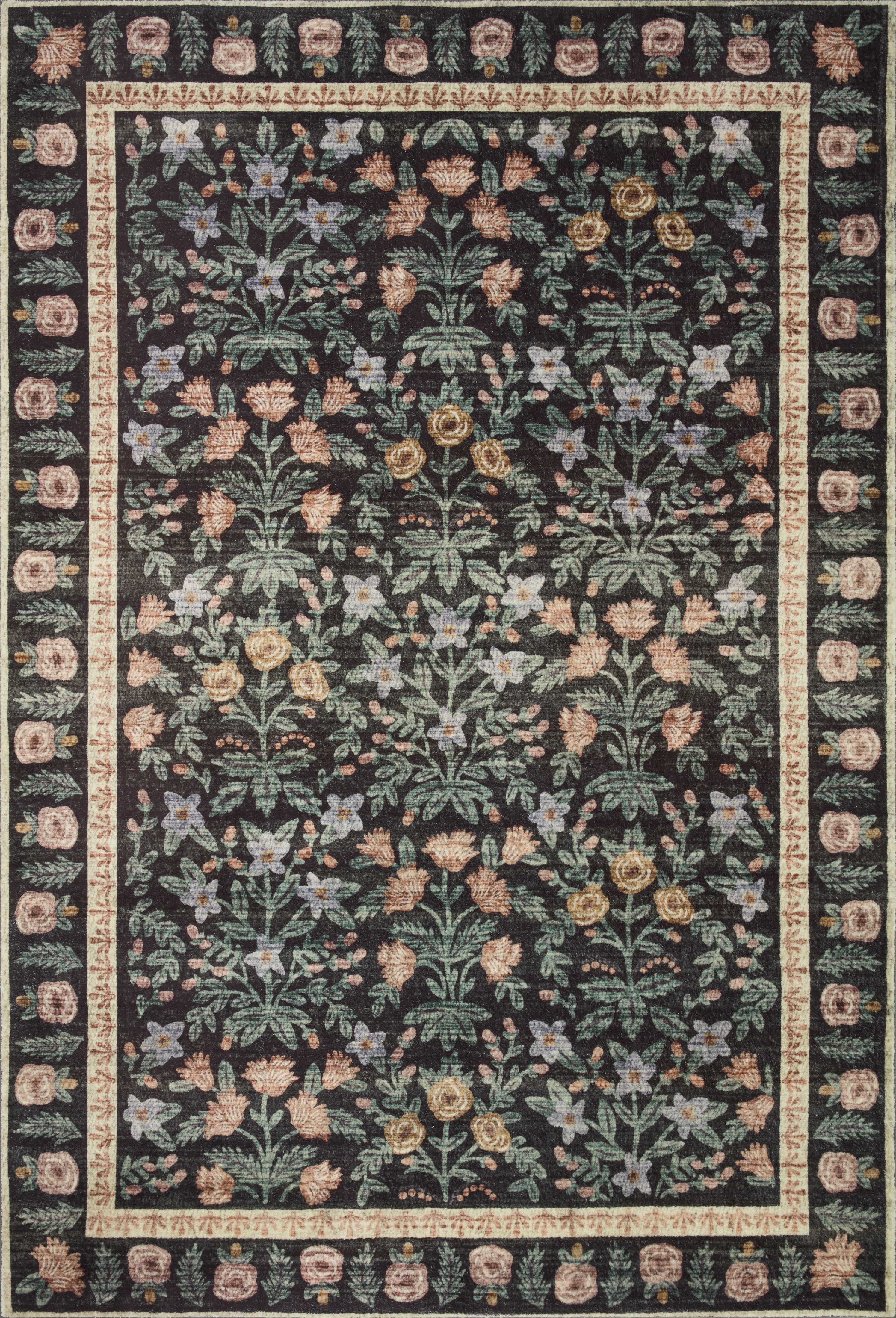 Rifle Paper Co. x Loloi Eden Rug, 2'6" length x 7'6" width View 1