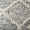 Ekiya   Black/White Yarn and Wool Patterened Pouf, Ottoman by Mercana, 16" length x 16" width x 16" height thumbnail 9