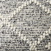 Ekiya   Black/White Yarn and Wool Patterened Pouf, Ottoman by Mercana, 16" length x 16" width x 16" height thumbnail 9