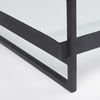 Trey 56'L x 32'W x 17'H Black Metal with Glass Coffee Table thumbnail 10
