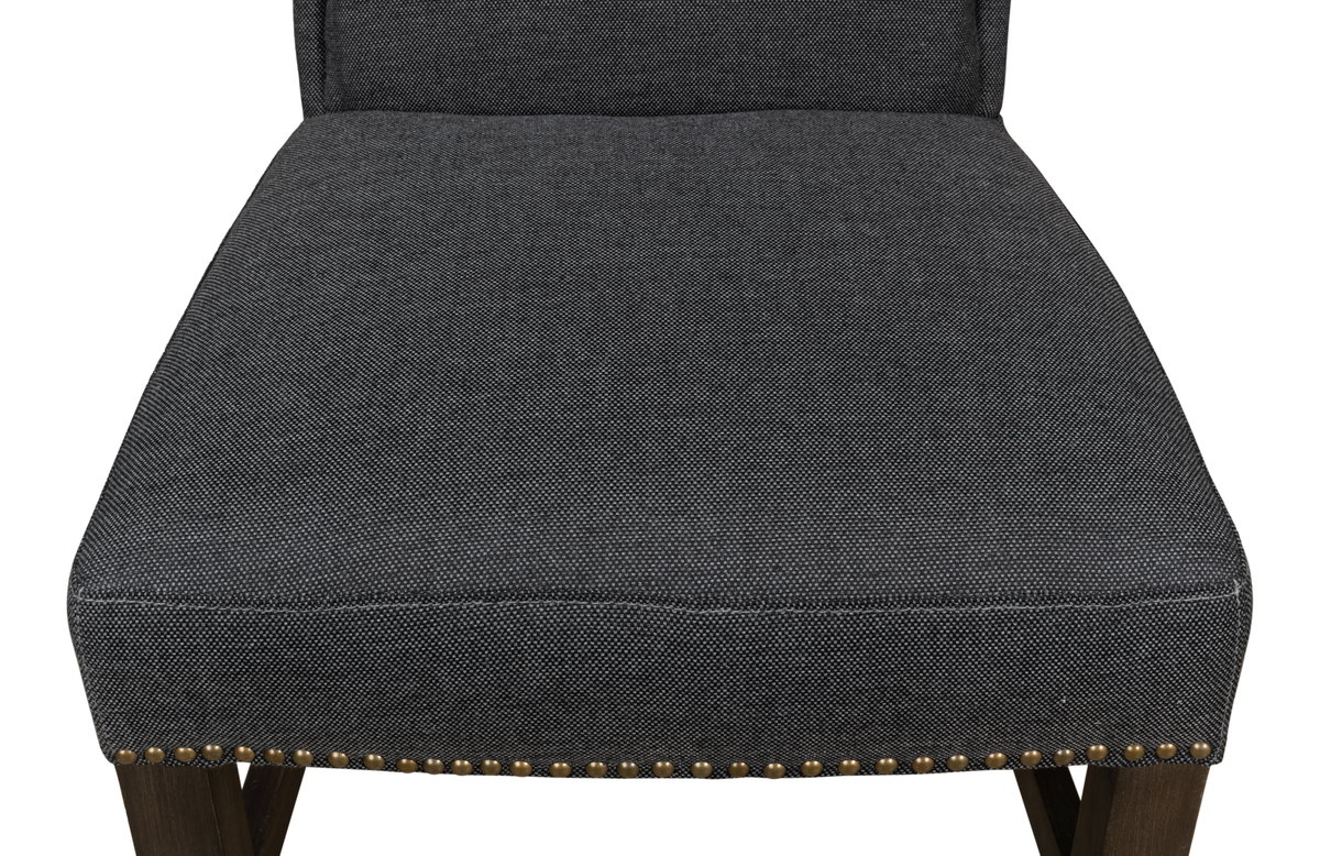 Black High Back Dining Chair, by Sarreid, 2'2" length x 1'9" width x 3'10" height View 5