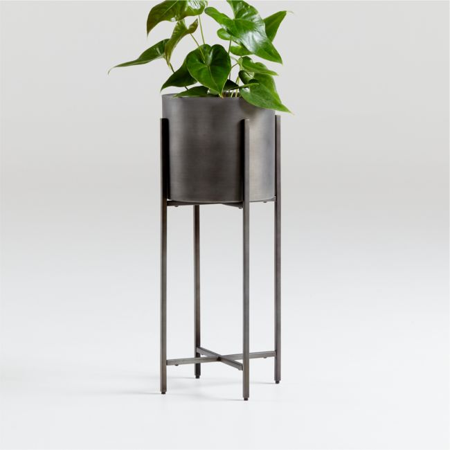 Online Designer Bedroom Dundee Bronze Floor Indoor/Outdoor Planter with Short Stand