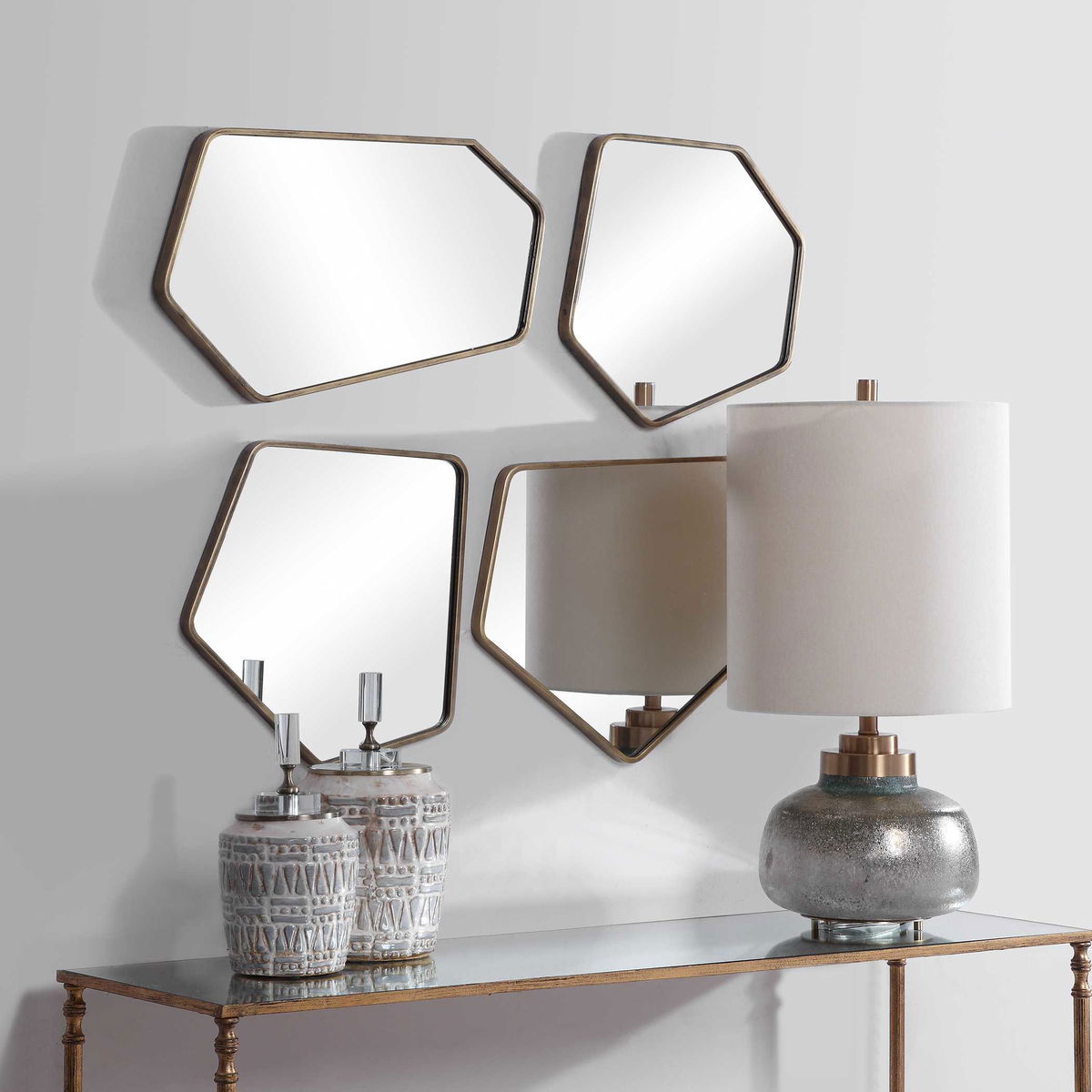 Linneah Modern Mirrors Set/4, by Uttermost, 12.12" width x 20.12" height x 1" depth View 6