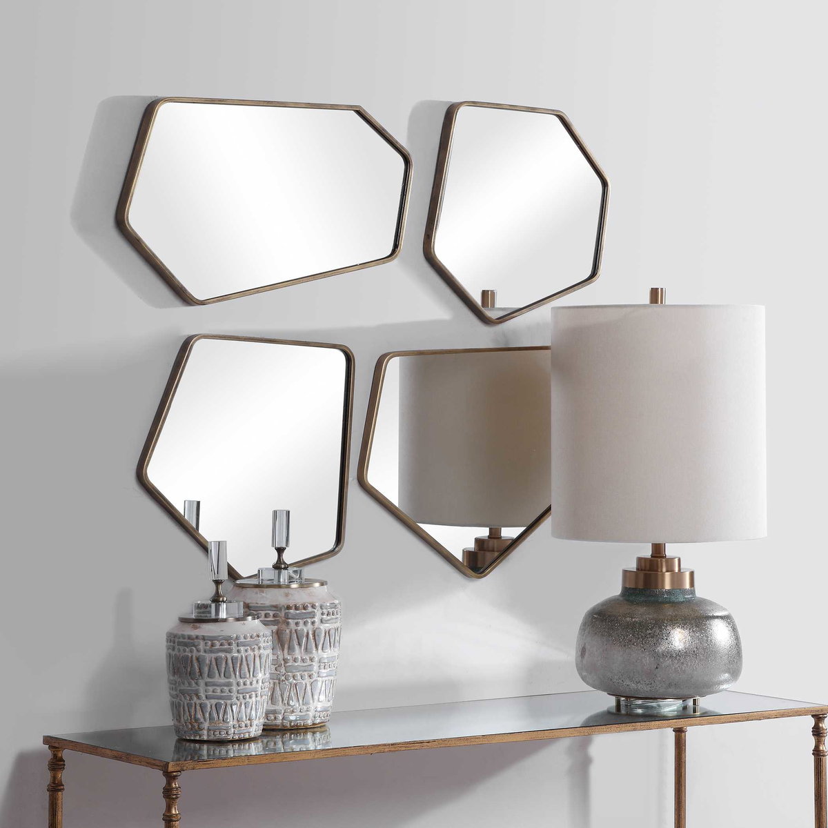 Linneah Modern Mirrors Set/4, by Uttermost, 12.12" width x 20.12" height x 1" depth View 6
