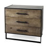 Alvin  Wood with Metal Framing Accent Cabinet, Cabinets & Chest by Mercana, 34.5" length x 21.5" width x 30" height thumbnail 1