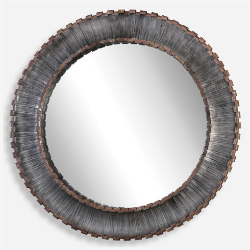 Tanaina Silver Round Mirror