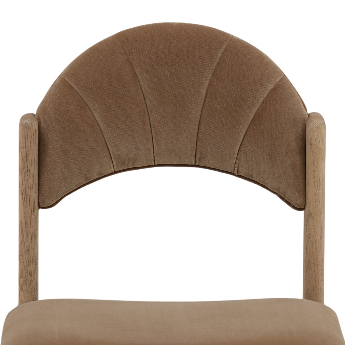 Ulani Dining Chair Light Brown, by Dovetail, 19.5" width x 34.5" height x 24.25" depth View 5