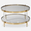 Kellen Glass Coffee Table, Furniture by Uttermost, 32" width x 17.25" height x 32" depth thumbnail 1