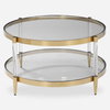 Kellen Glass Coffee Table, by Uttermost, 32" width x 17.25" height x 32" depth thumbnail 1