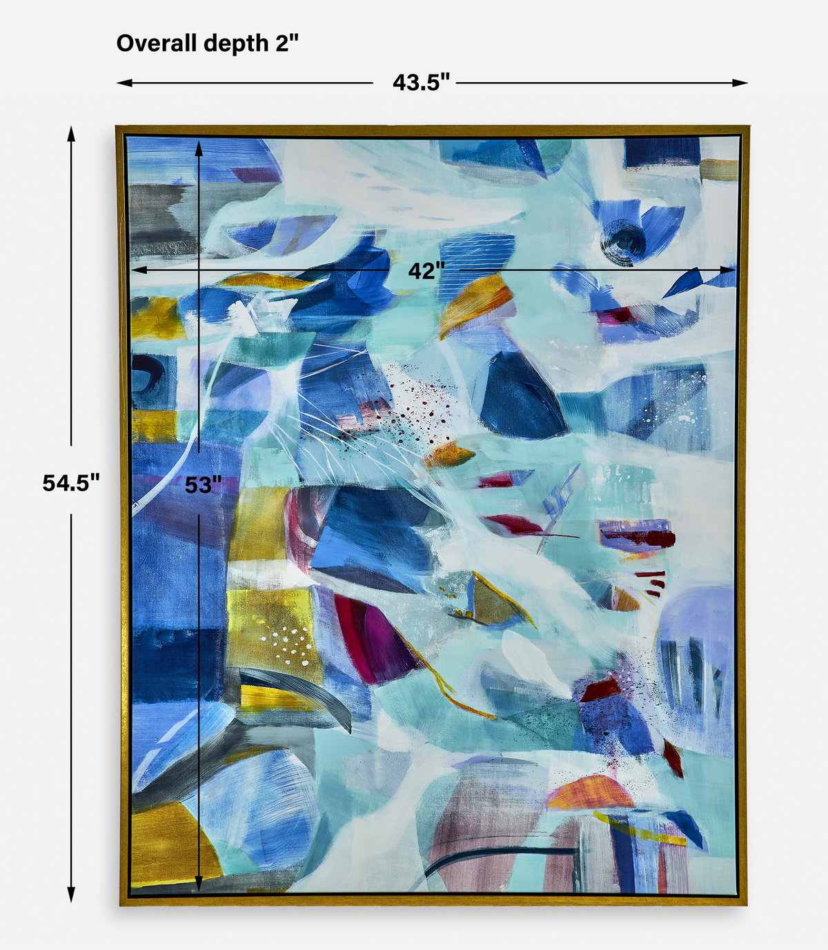 The Story Of Water Abstract Art, by Uttermost, 3'7.5" width x 4'6.5" height x 2" depth View 3