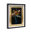 Peacock's Crown I - With Hand-Applied Gold Leaf & Glitter (Black and Teal Glitter, Gold Leaf Mat), by Oliver Gal,  24x36 thumbnail 2