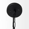 Leighton II 15x20 Black Metal Spherical Pendant Light, by Mercana, 15" length x 15" width x 20" height thumbnail 6