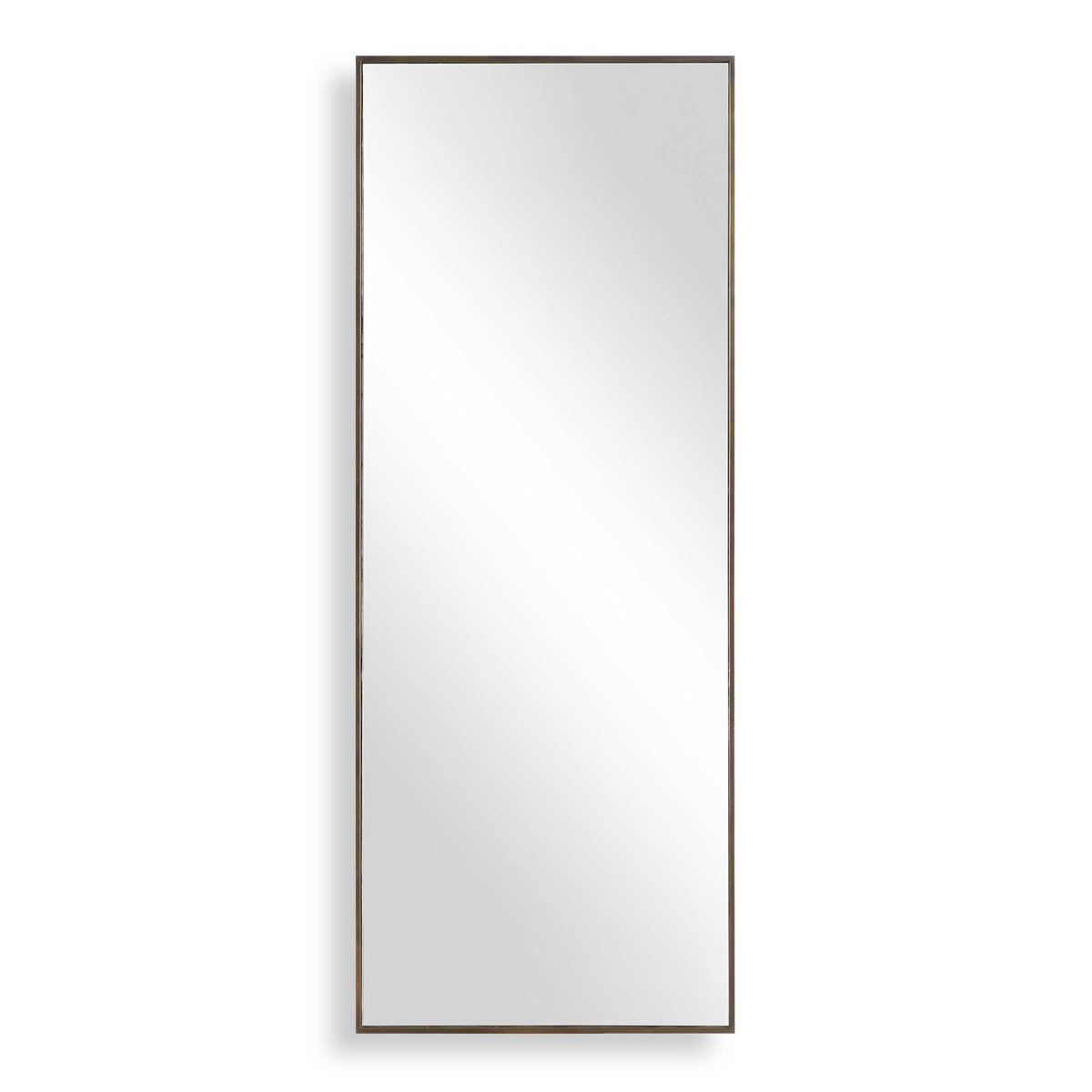Patterson Bronze Dressing Mirror, Floor Mirror by Uttermost, 28" width x 72" height x 2" depth View 1