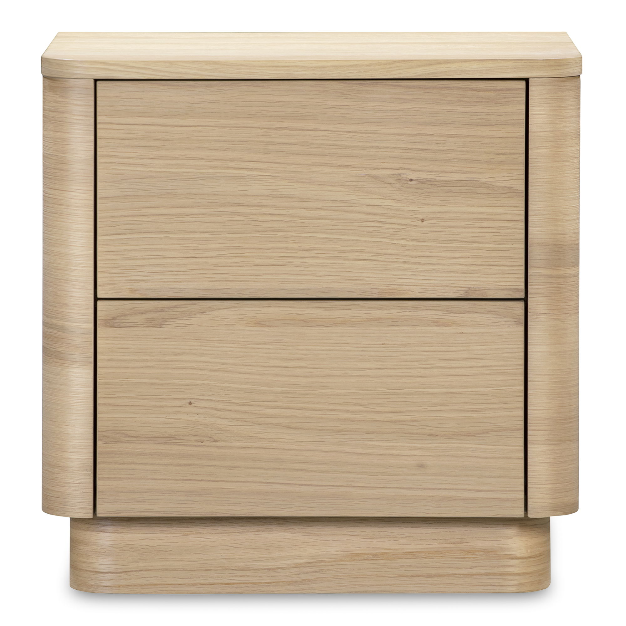 Round Off Tall Nightstand Natural Oak large image 