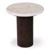 Landon Accent Table Beige Travertine, Side & End Table by Moe's Home, 17.72" width x 18.5" height x 17.72" depth thumbnail 2