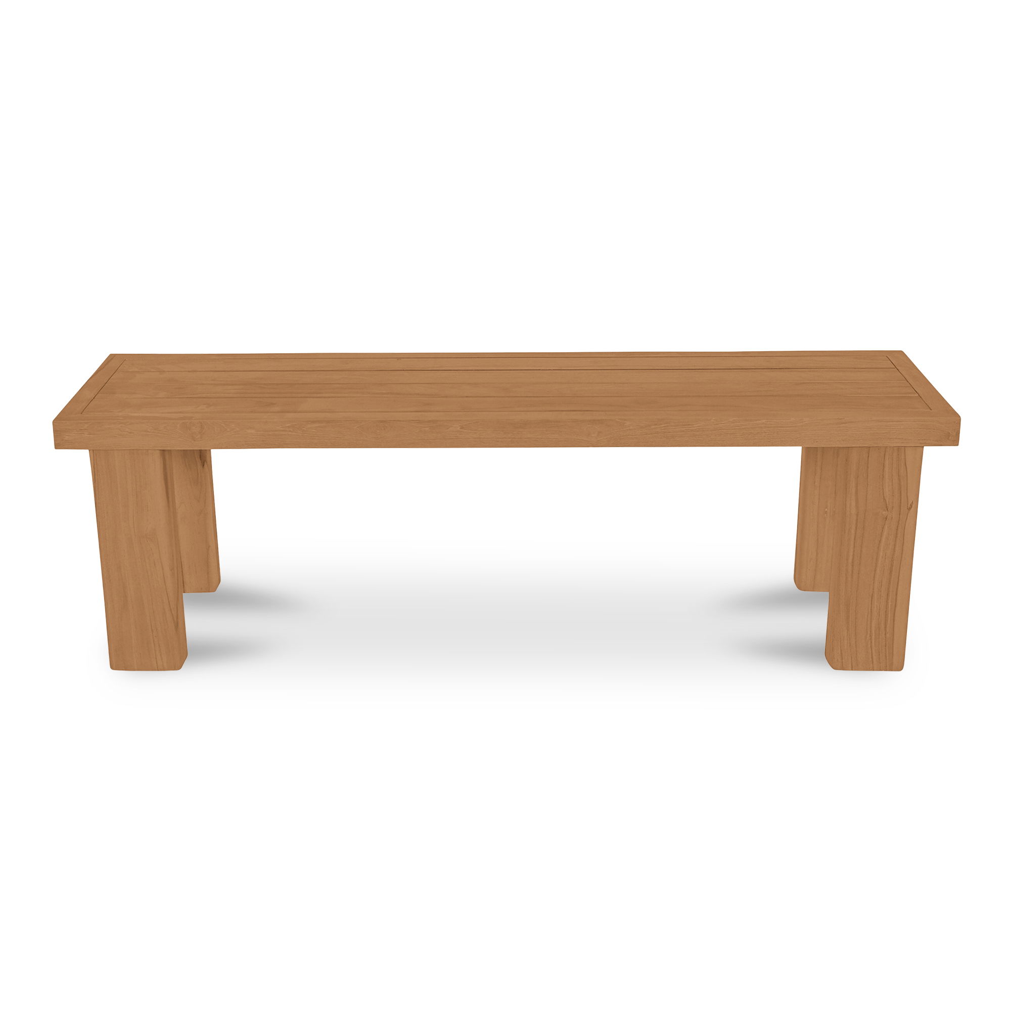 Marina Outdoor Dining Bench Natural, Benche by Moe's Home, 57.99" width x 17.99" height x 16.02" depth View 1