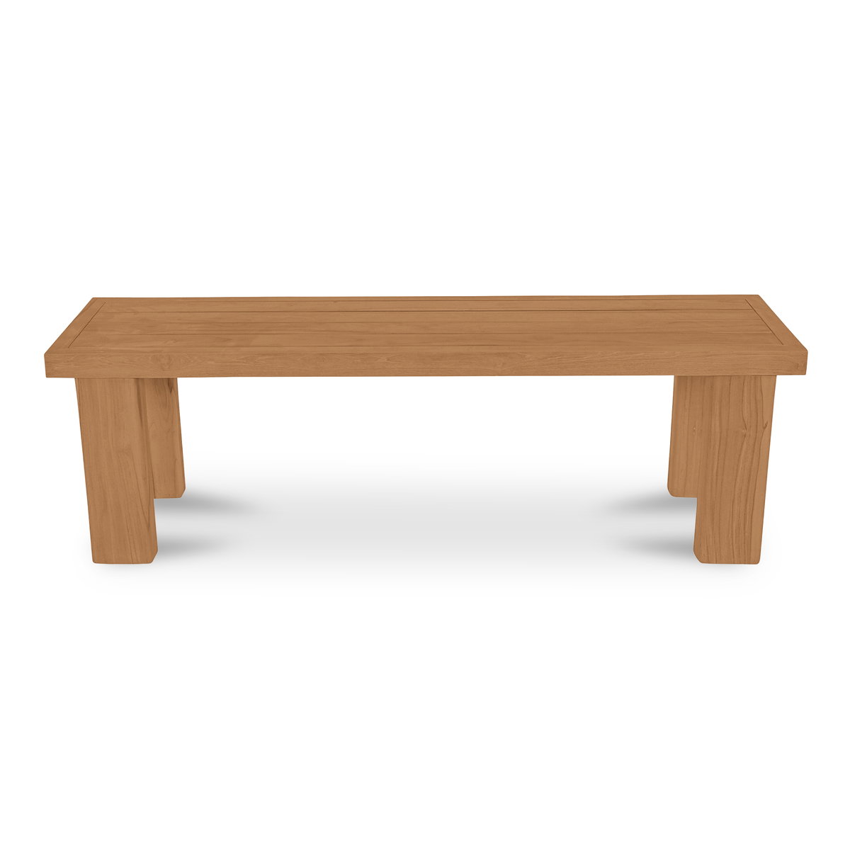 Marina Outdoor Dining Bench Natural, Benche by Moe's Home, 57.99" width x 17.99" height x 16.02" depth View 1