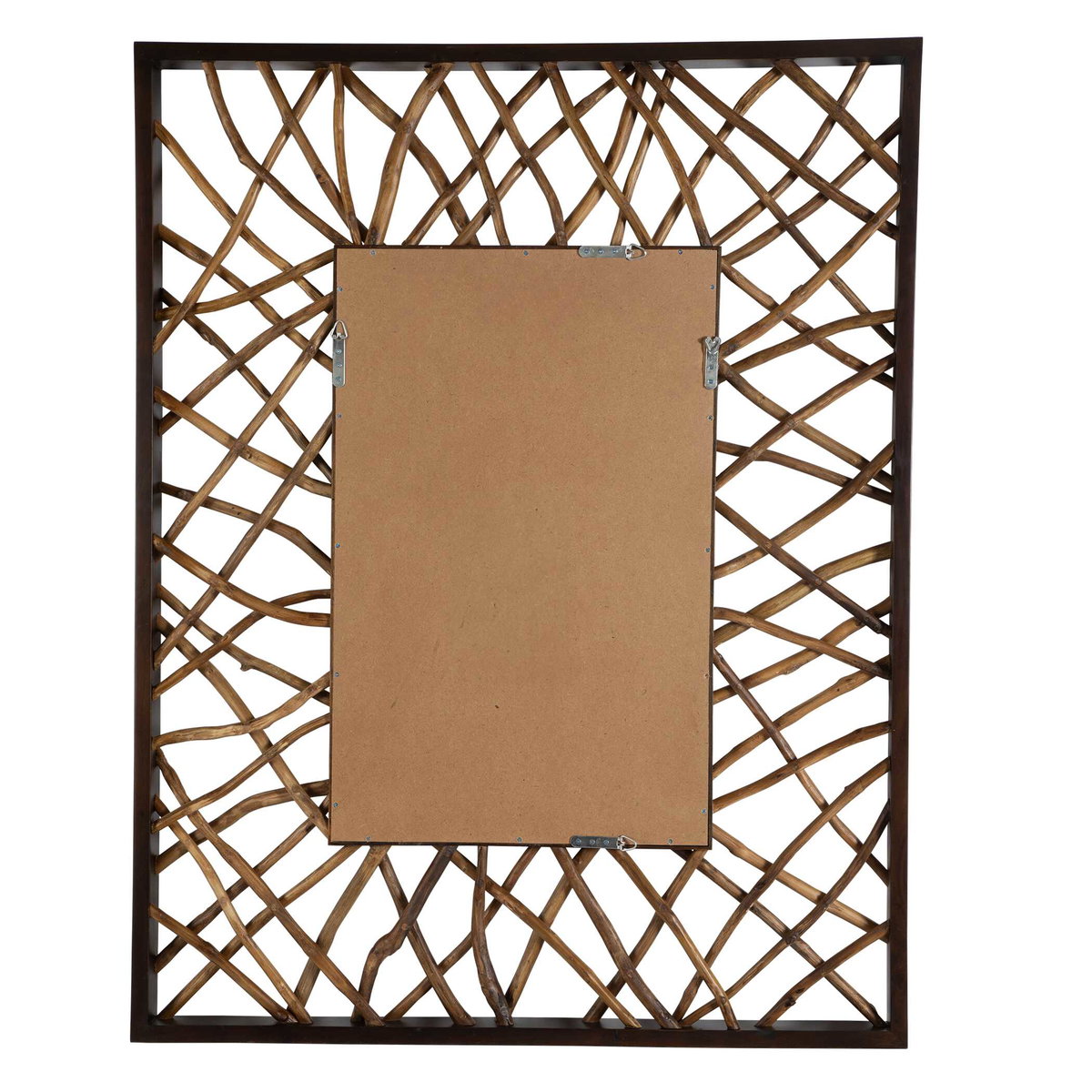 Teak Maze Rectangle Mirror, by Uttermost, 3'8" width x 4'8" height x 2.5" depth View 6