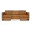Bridgers Power Recliner Sofa Tan Leather, Sofas & Sectional by Moe's Home, 94.1" width x 33.85" height x 37.8" depth thumbnail 4