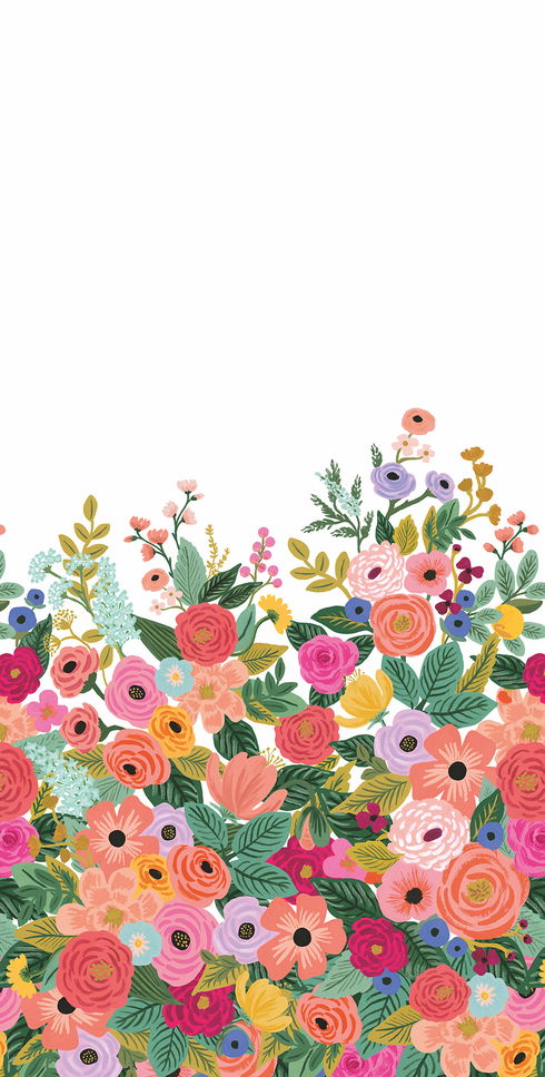 Garden Party Bright Pink Wall Mural