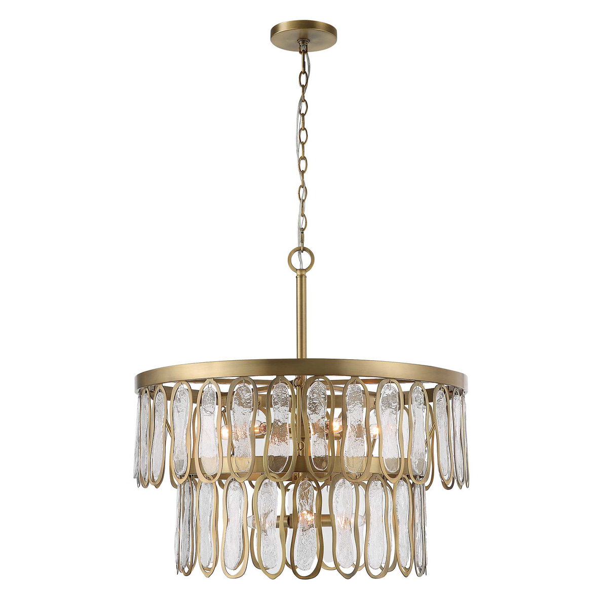 Aurelie 9 Light Round Pendant, by Uttermost, 28" width x 27.5" height x 28" diameter View 4