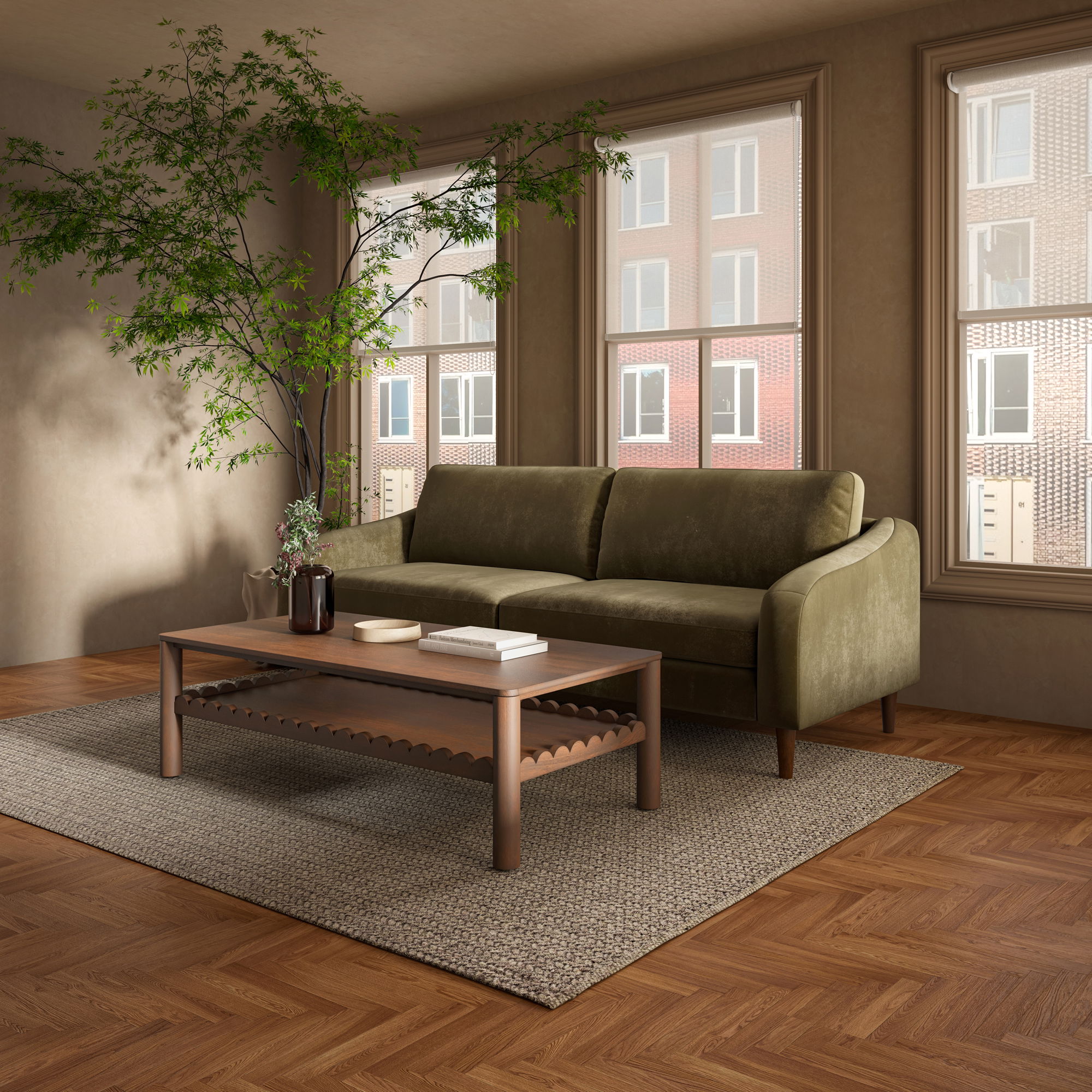 Quinn Sofa Cedar Green large image 