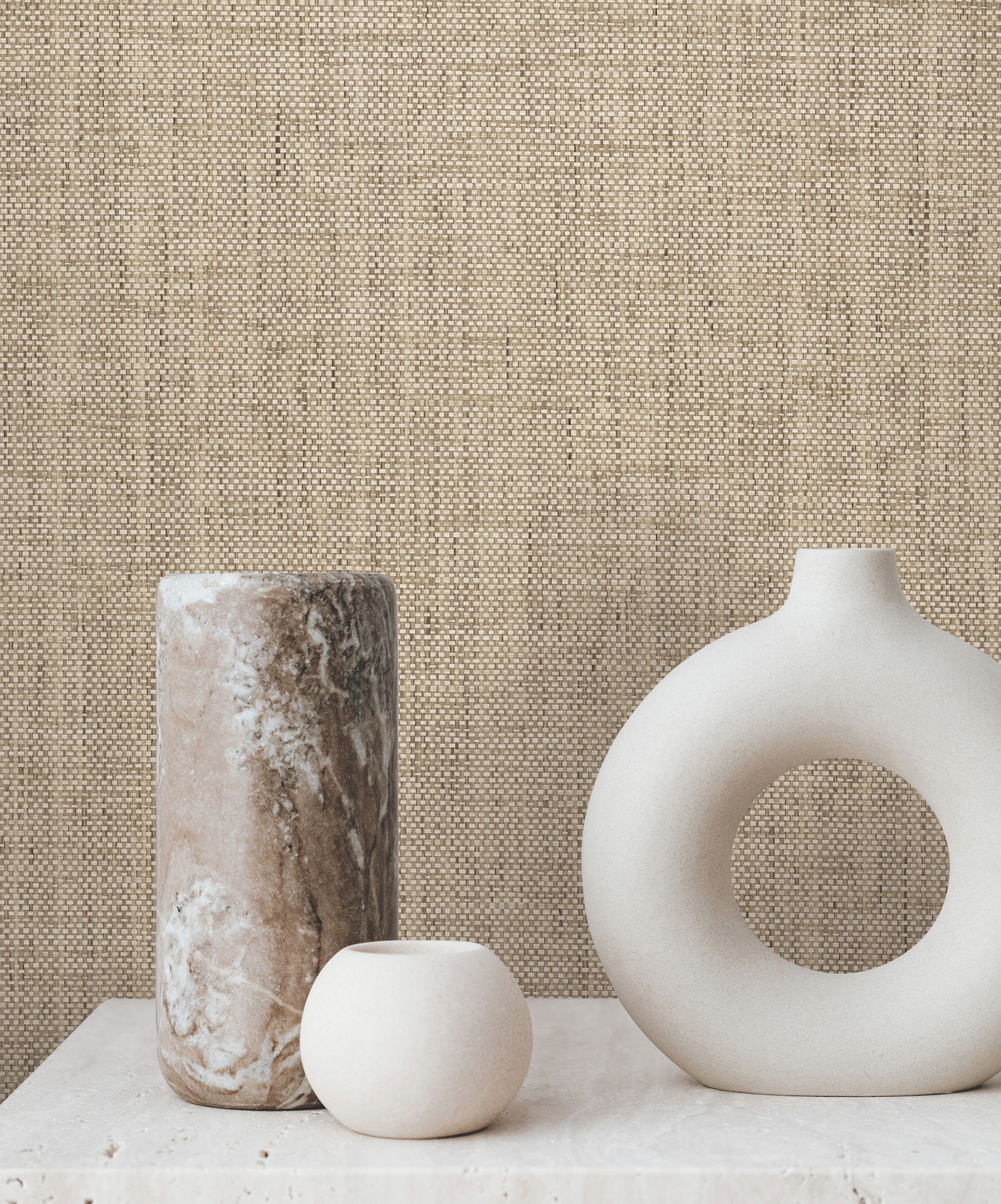 Edo Paperweave Mushroom Wallpaper, by York Wall, 24' length x 3' width x 0.02" depth View 2