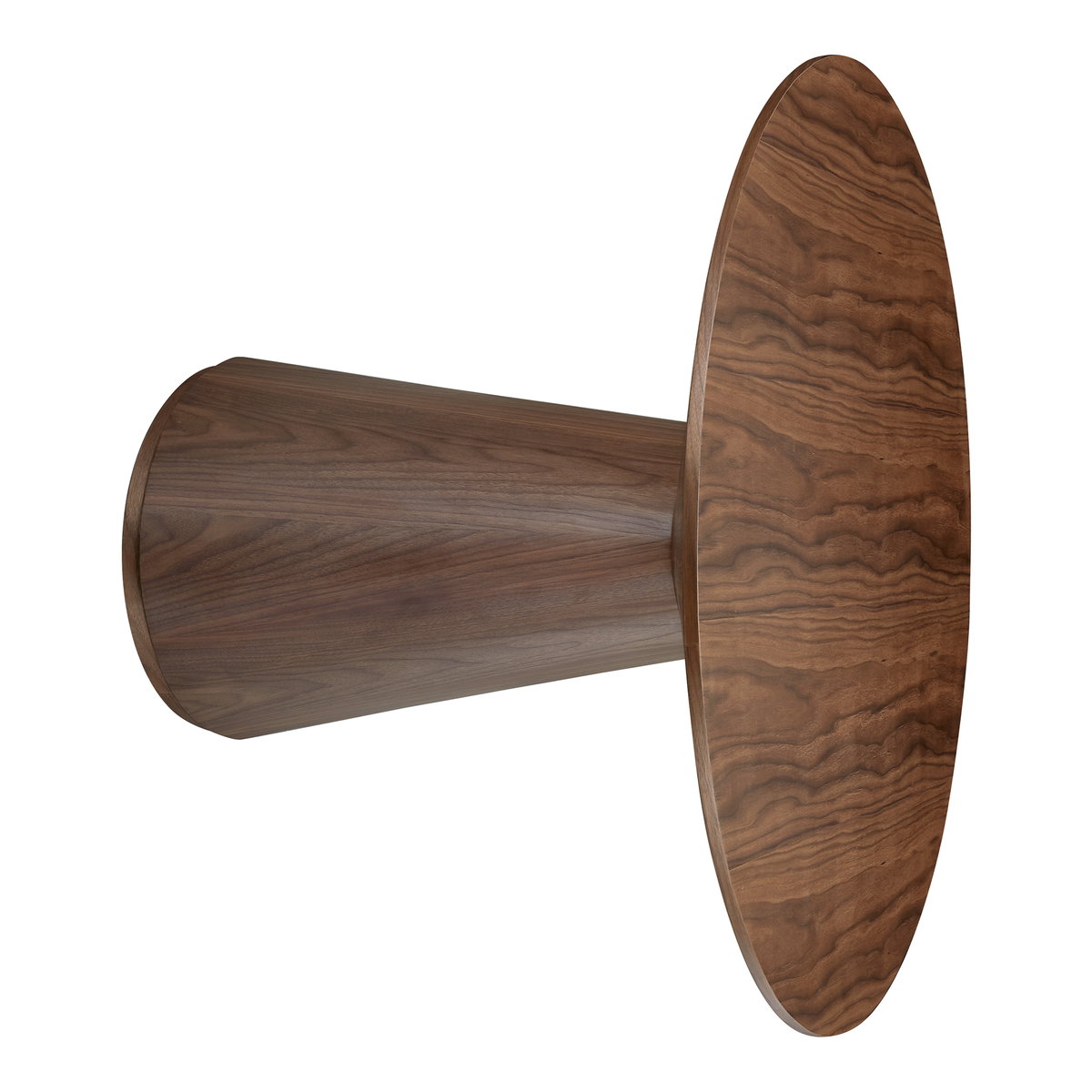 Otago Oval Dining Table Walnut Brown, by Moe's Home, 71" width x 29.5" height x 43" depth View 3