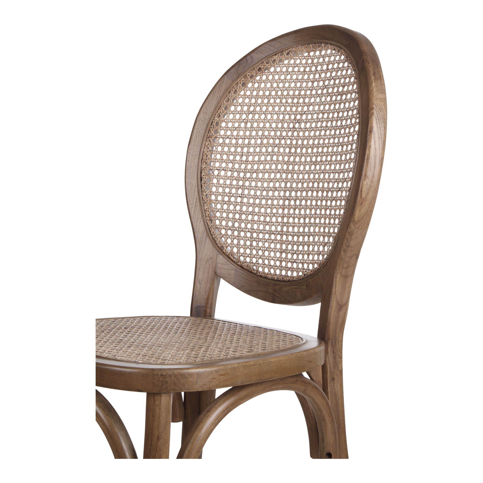 Rivalto Dining Chair Brown - Set Of Two, by Moe's Home, 17.7" width x 37" height x 16.5" depth View 7