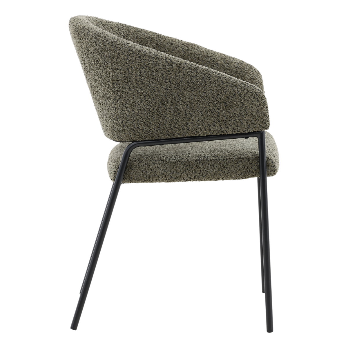 Cathey Dining Chair Set of 2 Olive, by Dovetail, 22.75" width x 33" height x 23" depth View 3