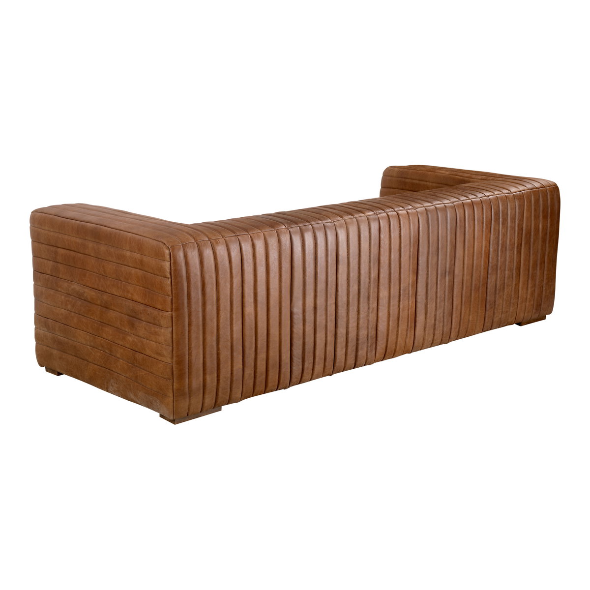 Castle Sofa Brown, Sofas & Sectional by Moe's Home, 95" width x 27.5" height x 39" depth View 5