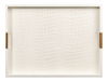 Norton Leather Tray,Croco Leather, Pearl, Decor by Sarreid, 24" length x 18" width x 2.5" height thumbnail 11