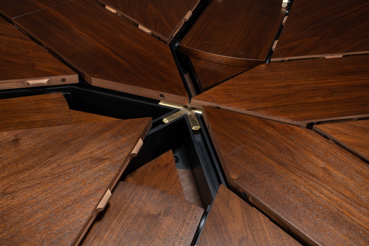 Chelsea Jupe Dining Table, by Sarreid, 4'7" length x 4'7" width x 2'6" height View 8