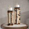 Illini Stone Candleholders Set/2, Candles & Candle Holder by Uttermost, 5.7" width x 15.5" height x 5.7" depth thumbnail 4