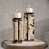 Illini Stone Candleholders Set/2, Decorative by Uttermost, 5.7" width x 15.5" height x 5.7" depth thumbnail 4