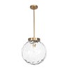 Gaia 1 Light Watered Glass Pendant, Mini Light Pendant by Uttermost, 14.75" width x 15.5" height x 14.75" diameter x 14.75" depth thumbnail 7