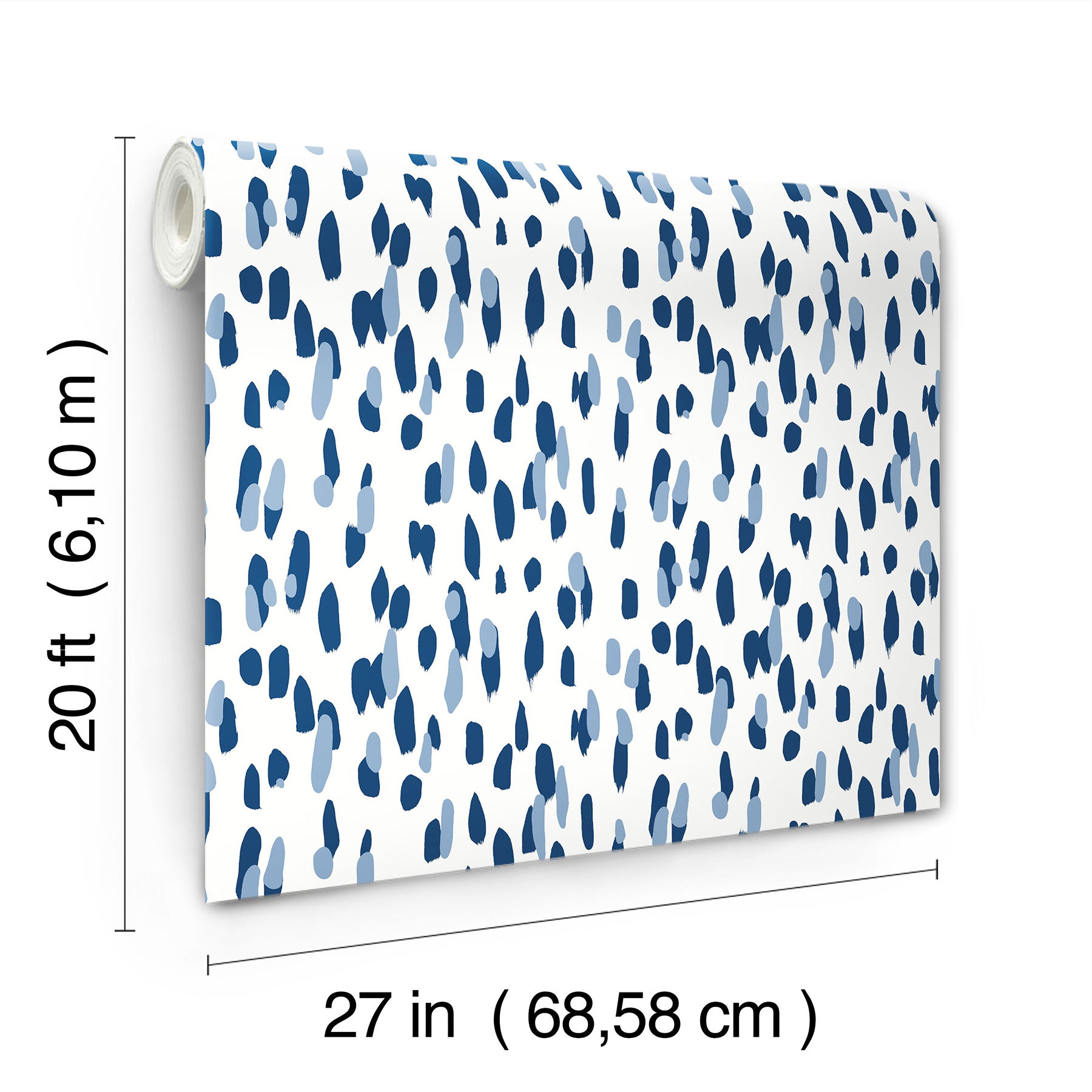 Club House Navy Blue Peel & Stick Wallpaper large image 