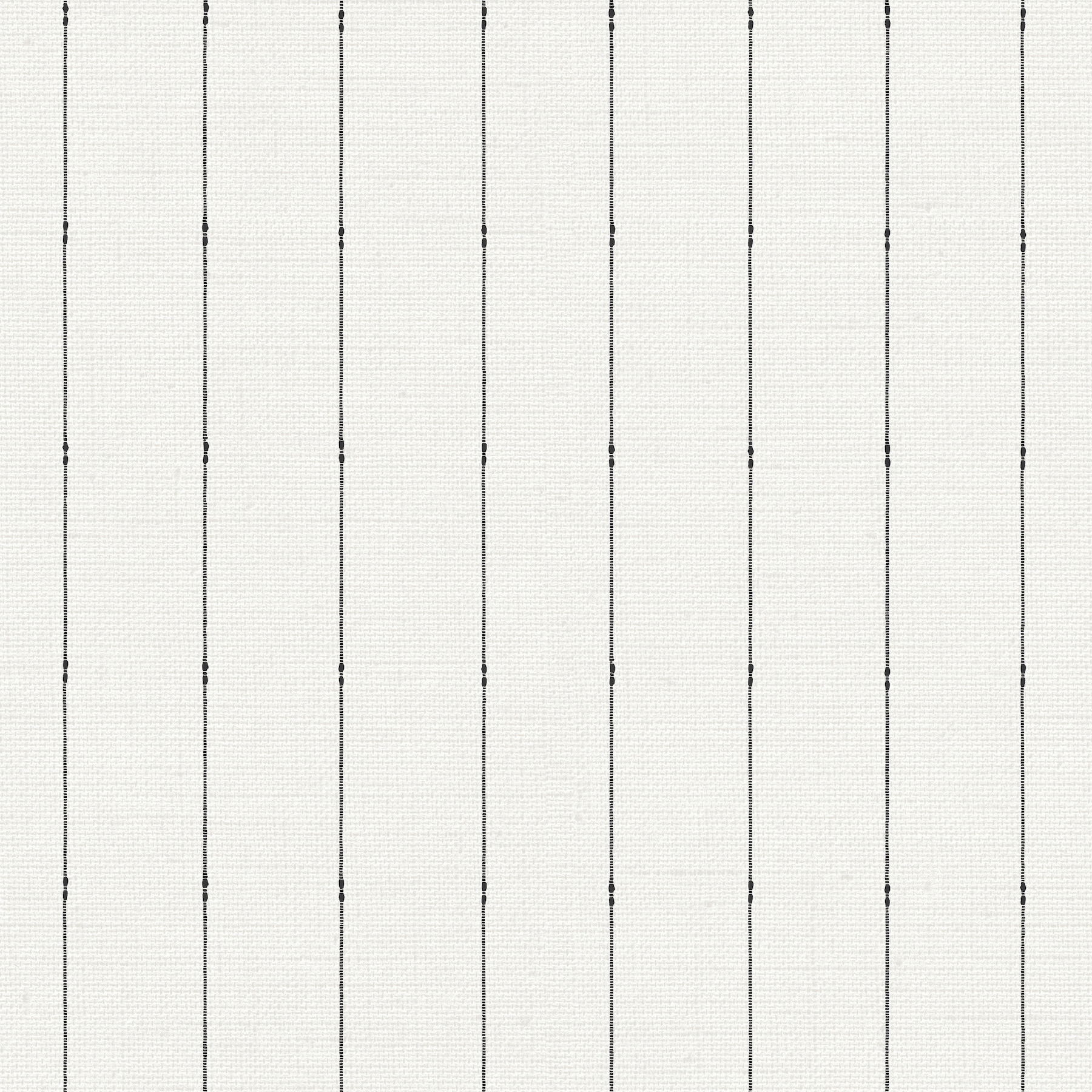 In Stitches Stripe Black & Cream Wallpaper, by York Wall, 33' length x 1'8.5" width x 0.02" depth View 1