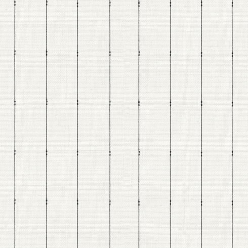 In Stitches Stripe Black & Cream Wallpaper