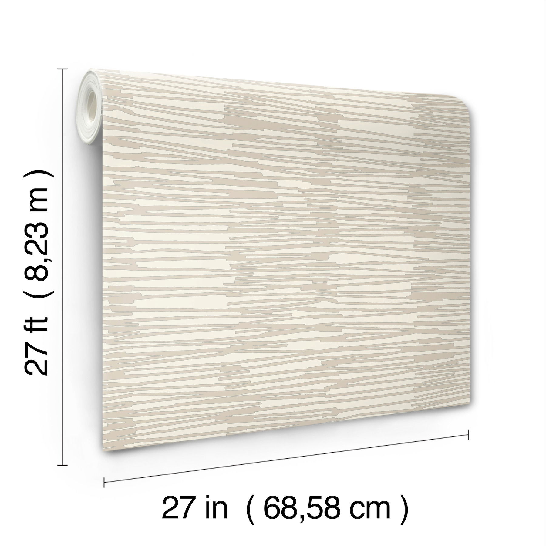 Water Reed Thatch Linen & Silver Wallpaper large image 