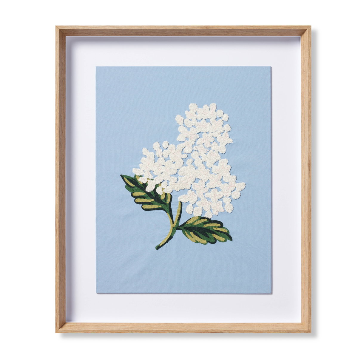 Rifle Paper Co. x Loloi Hydrangea Blue Wall Art, Wall Hanging, 24" length x 29" width View 1
