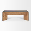 Tabor Natural Wood with Black Oak Waterfall Coffee Table thumbnail 5