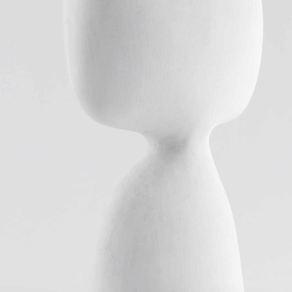 Tatum 11.6H Sculptural White Ceramic Vase, by Mercana, 5.91" length x 2.17" width x 11.61" height View 8