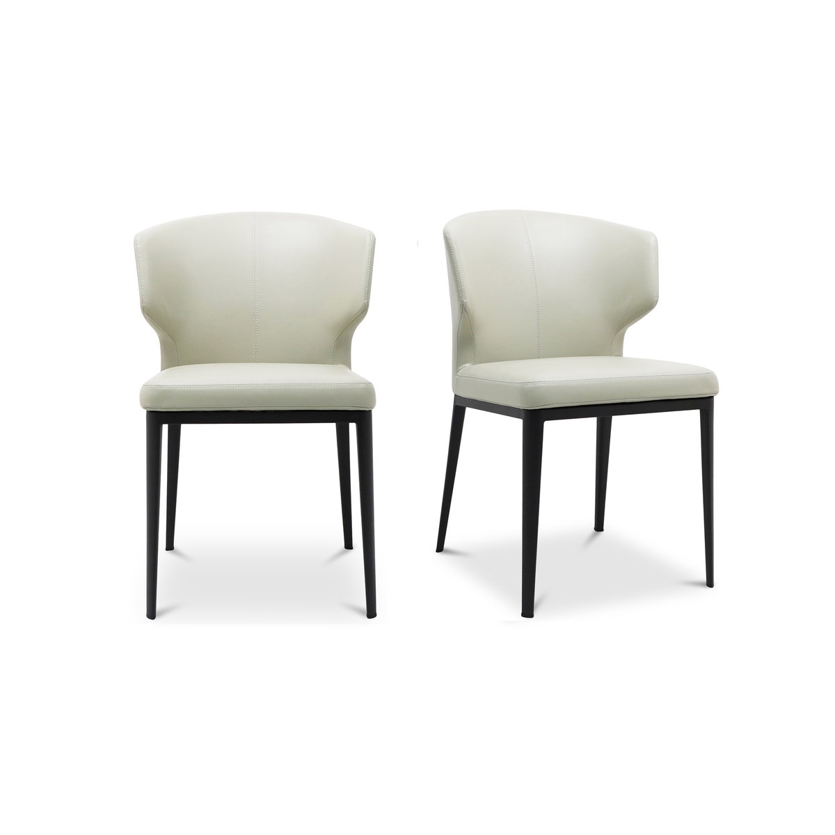 Delaney Dining Chair Beige - Set Of Two, by Moe's Home, 19.5" width x 30" height x 19" depth View 1