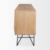 Darwin Light Brown Wooden 4 Door with 2 Shelves Sideboard thumbnail 4